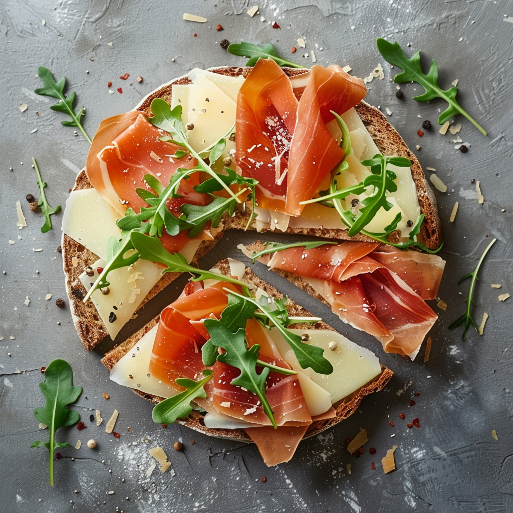 Quinoarolle Brot belegt