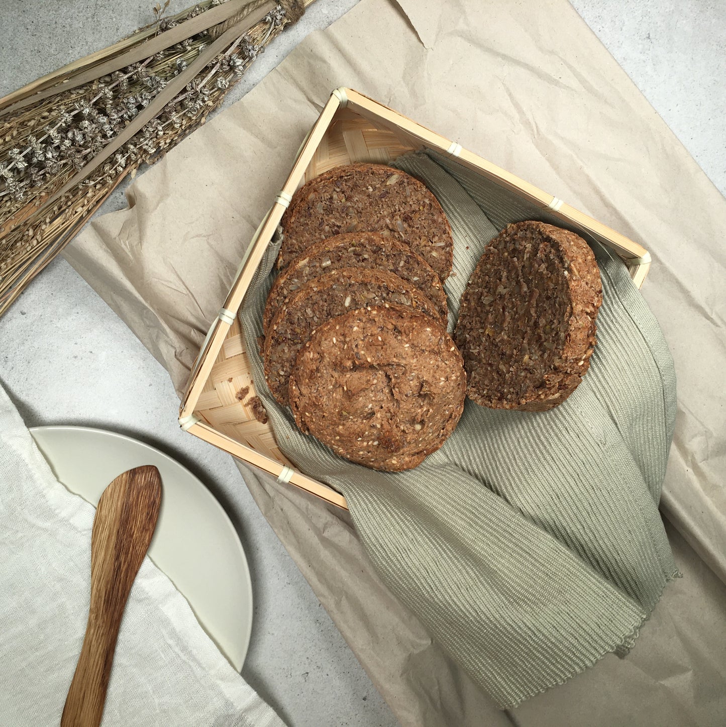 Saatenrolle Brotbackmischung (glutenfrei)